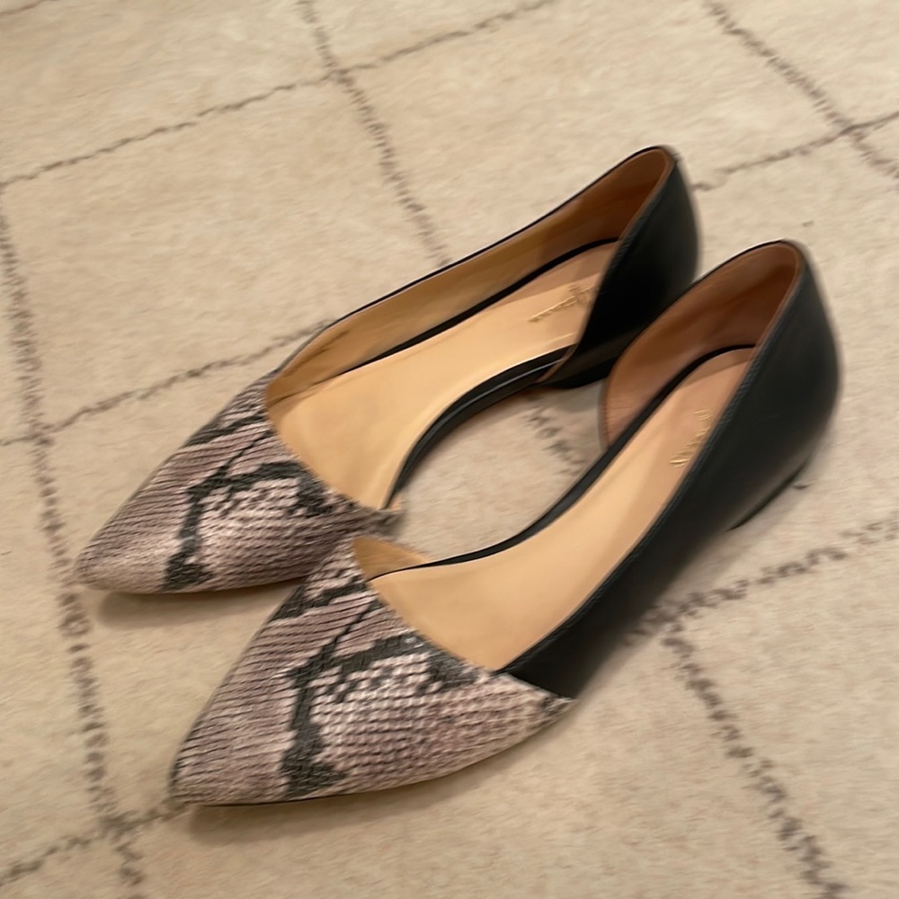 Cole Haan snakeskin flats